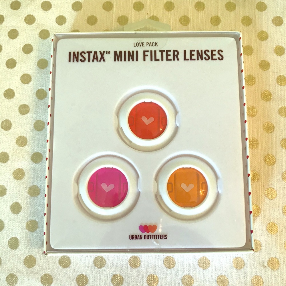 Instax mini camera heart filters urban outfitters